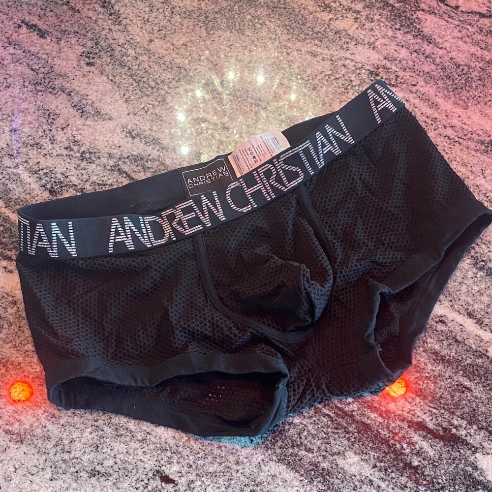 Andrew Christian Black Boxer Briefs Trunks